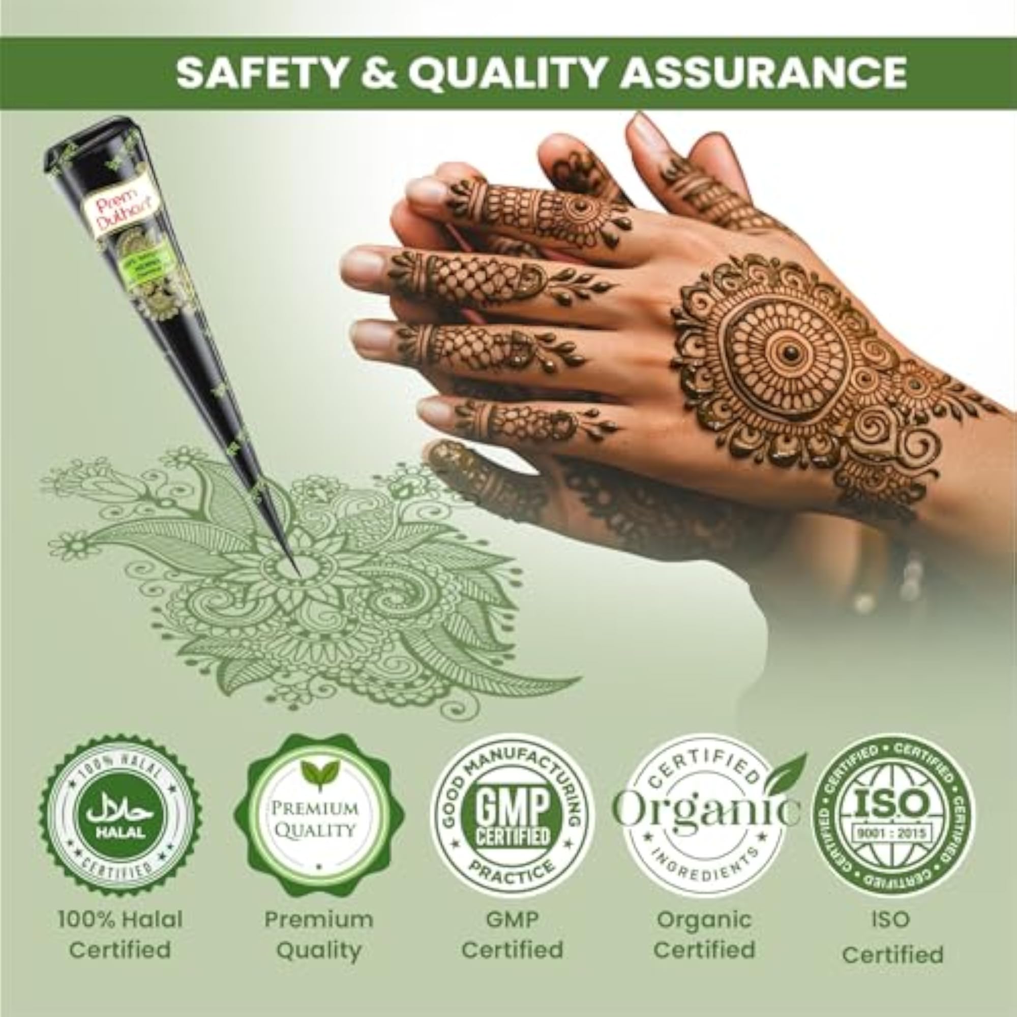 Natural Mehendi Pack of 2 Boxes, Organic Henna Cones, Gift for Celebrations
